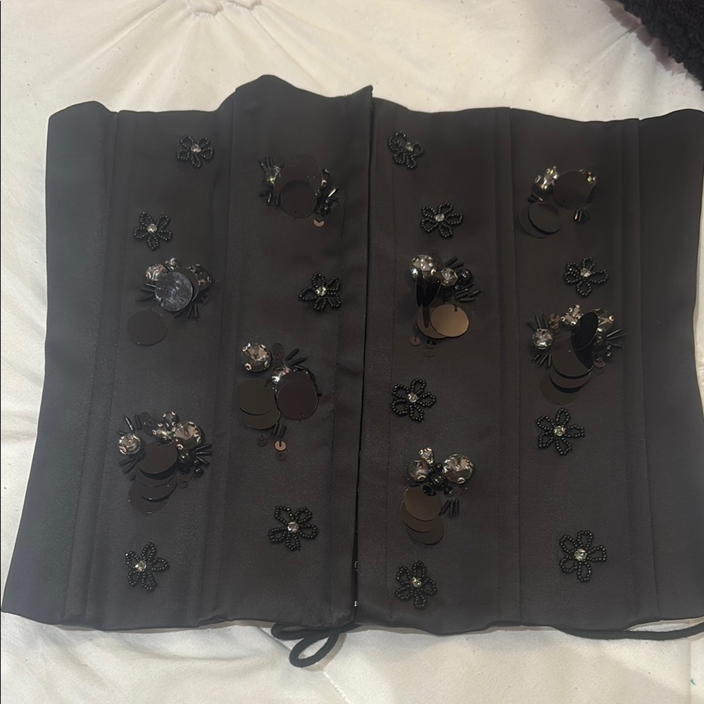 Black Embellished Corset